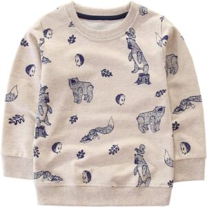 Toddler Boy's Kids Crewneck Pullover Sweatshirts 2-7Year Bear