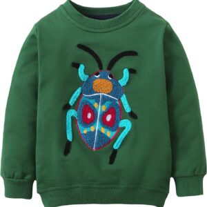 Toddler Boy's Kids Crewneck Pullover Sweatshirts 2-7Year Green