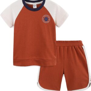 Toddler Boys Sporty French Terry Short Sleeve Top and Short Set 2-8Y 4T