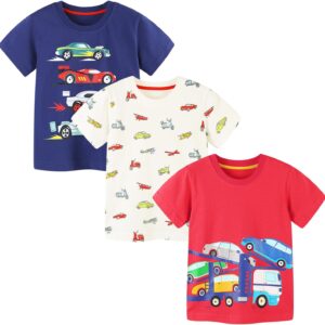 Toddler Boy's 3pk Short Sleeve Tshirt Cars