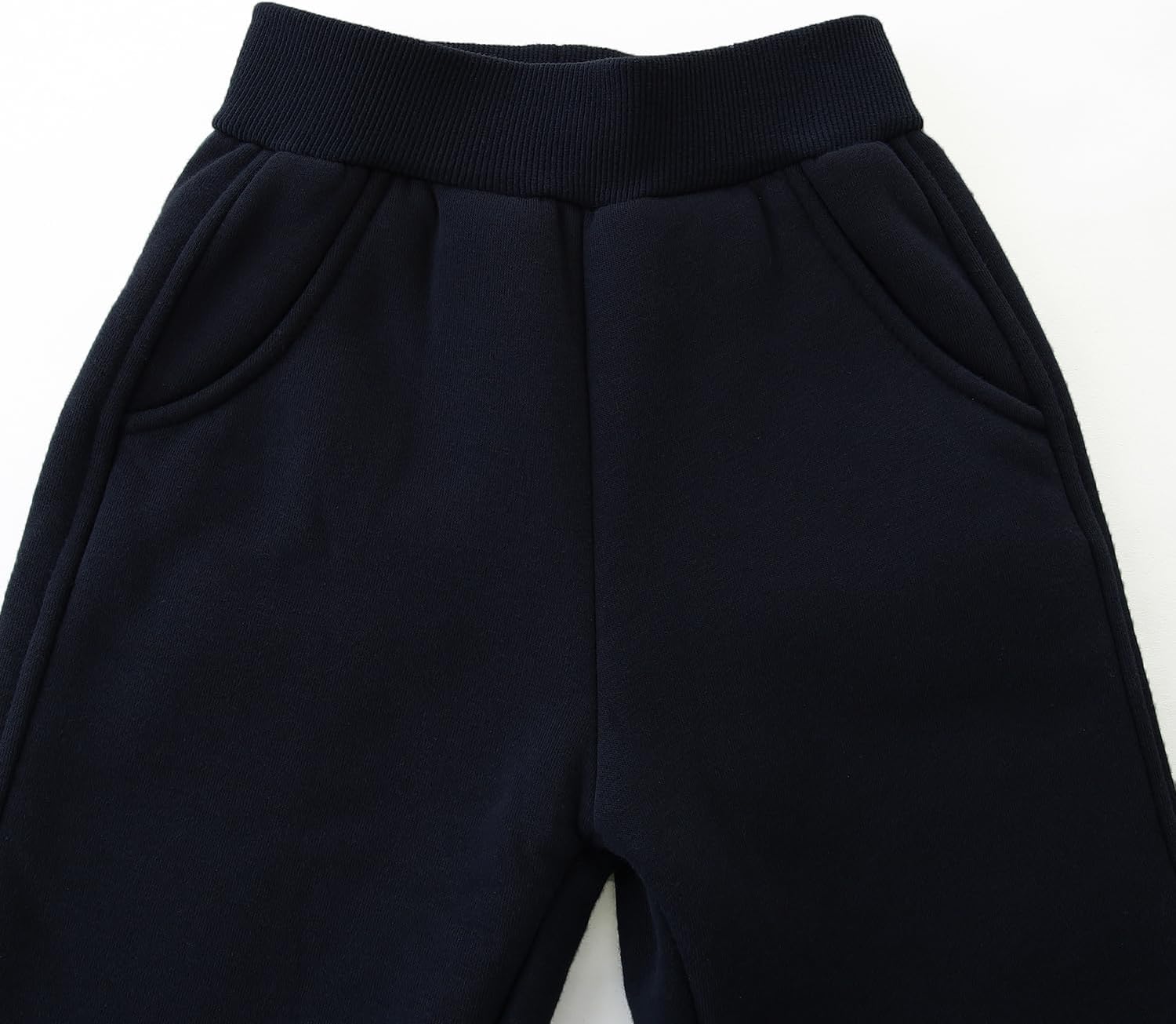 Boys Girls' Pull On Sherpa Fleece Lined Winter Warm Sweatpant Jogger Pant 2-14 Years Black - Image 3