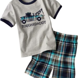 Toddler Boys Cotton Clothing Sets Short Sleeve Tee and Shorts Grey Crane