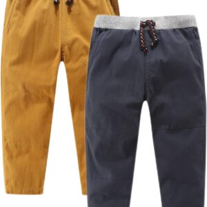 Toddler Boy's 2pk Cotton Pull-on Pants 2-9years Khaki/Navy