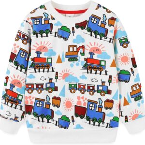Toddler Boy's Kids Crewneck Pullover Sweatshirts 2-7Year Trains