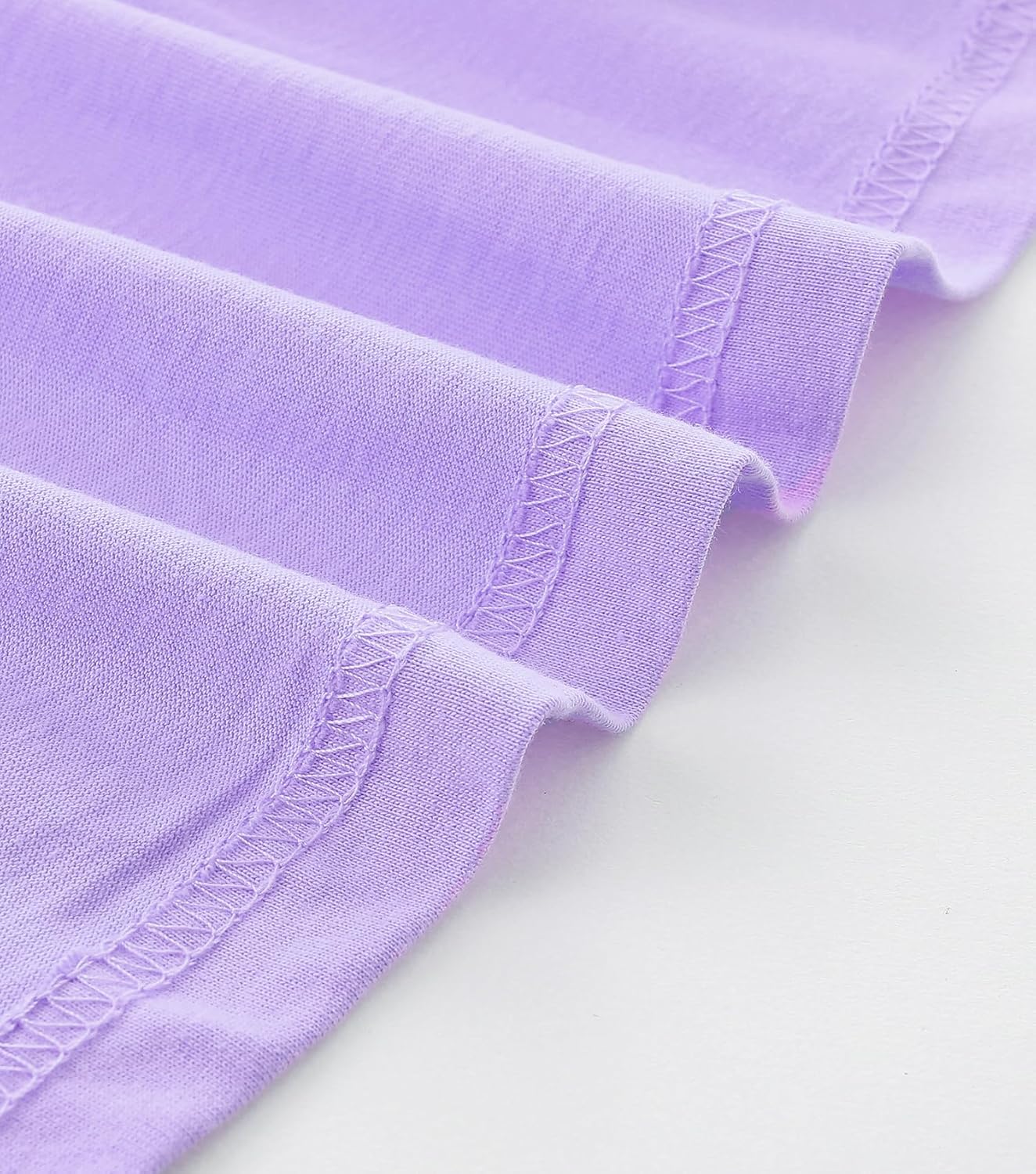 Girl's Dresses Cotton Ruffle Sleeve Tiered Swing A-Line Cute Midi Casual Sundress #Lt Purple - Image 7