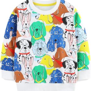 Toddler Girl Sweatshirt Clothes Outfit,Cotton Crewneck Christmas Clothing #Colorful Dog