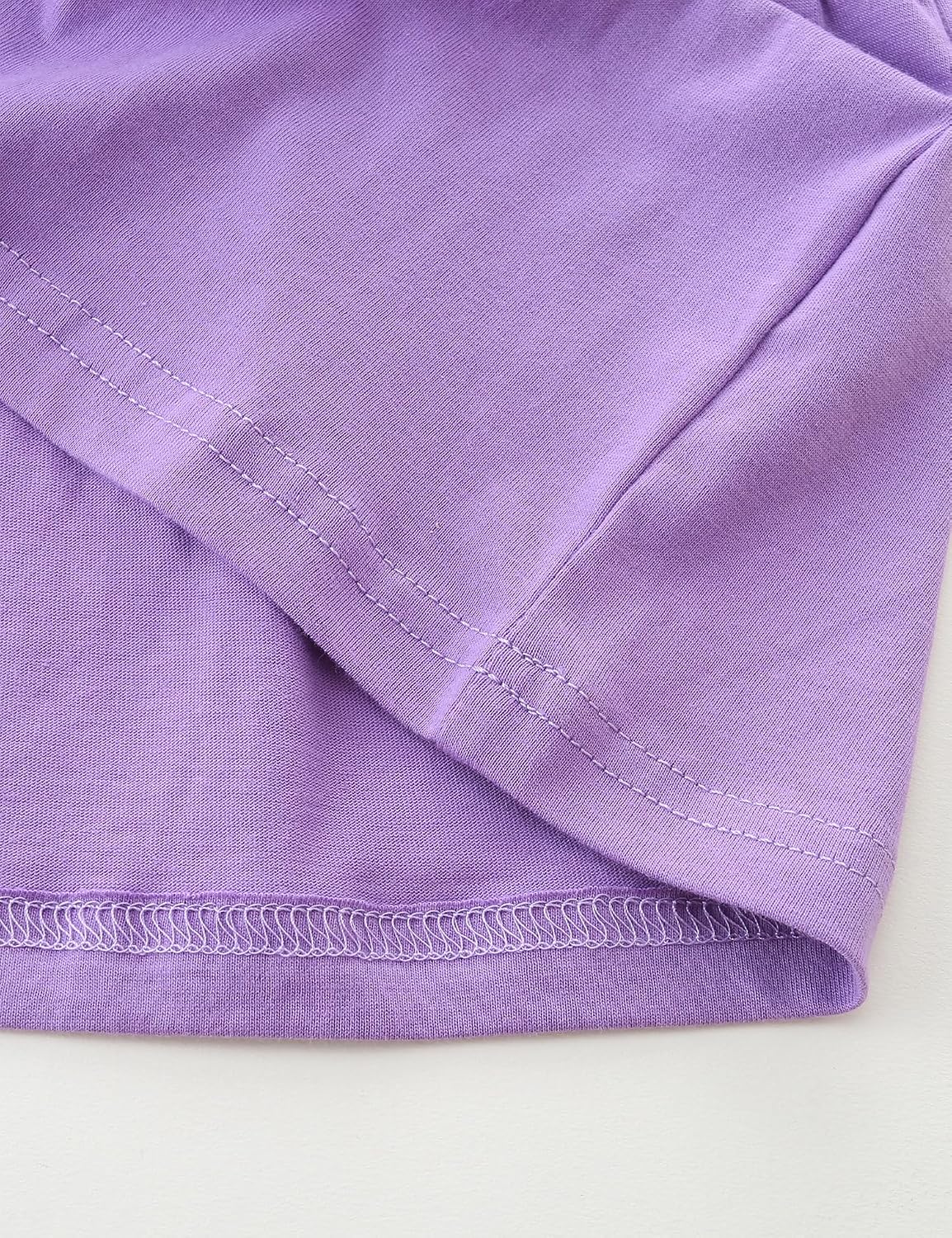 Girl's Dresses Cotton Ruffle Sleeve Tiered Swing A-Line Cute Midi Casual Sundress #Lilac - Image 6