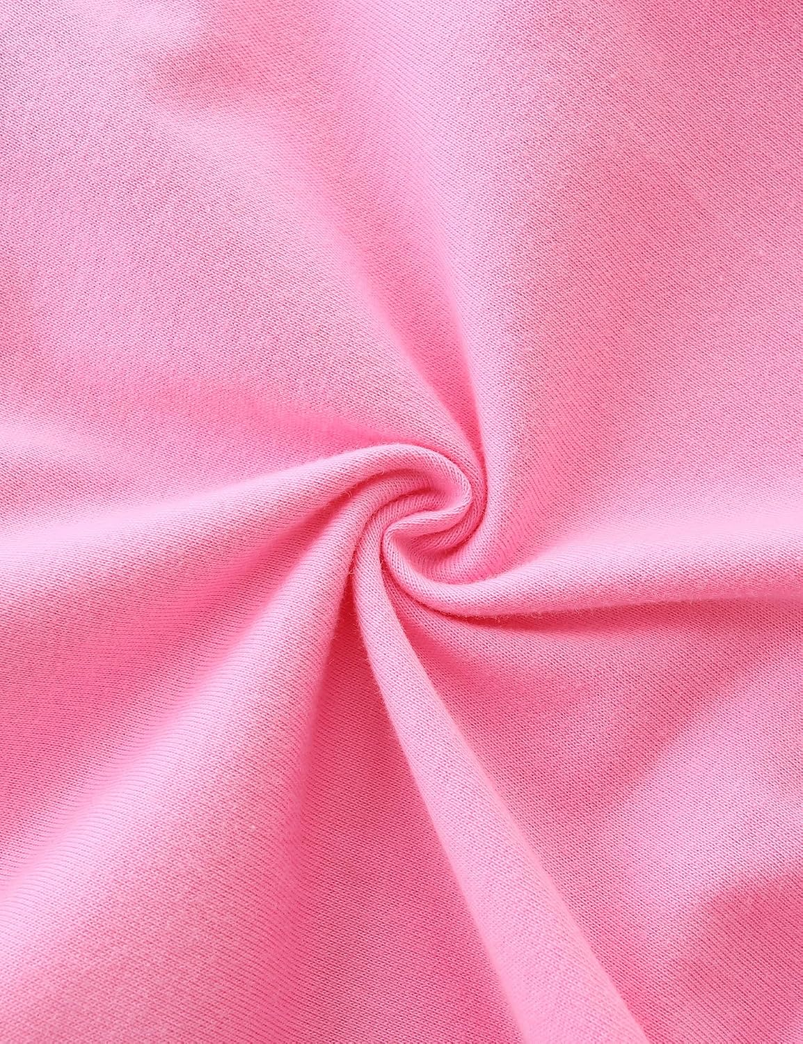 Girl's Dresses Cotton Ruffle Sleeve Tiered Swing A-Line Cute Midi Casual Sundress #Pink - Image 7